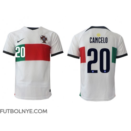 Camiseta Portugal Joao Cancelo #20 Visitante Equipación Mundial 2022 manga corta